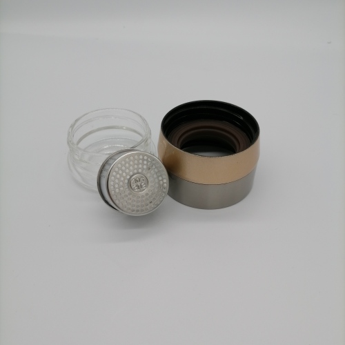 Botella de té y café de vidrio de borosilicato de doble pared ecológica