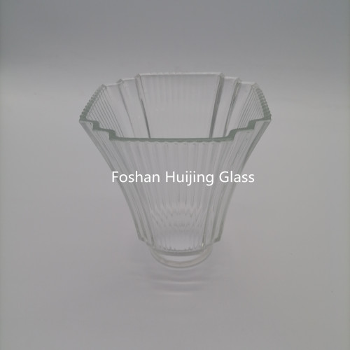 Fabricante moderno Hecho a mano hogar de alta calidad Vidrio Claro Pantallas de lámpara de vidrio de techo