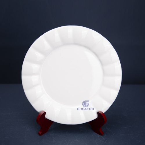 Platos de cerámica de porcelana para cena redondos de lujo con muestra gratuita OEM ODM de diseño de mármol de fábrica de China