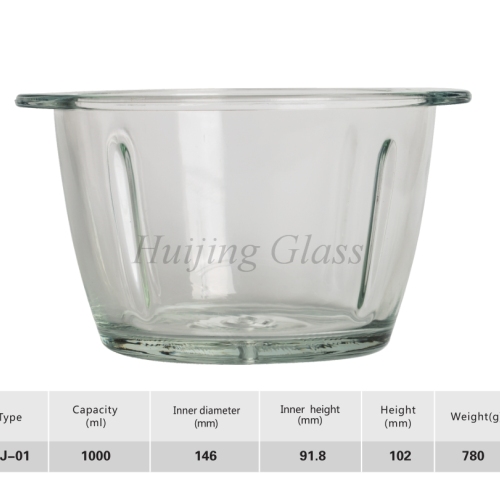 Batidora de frutas, verduras, picadora de carne, batidora, tazón de vidrio HJ-01