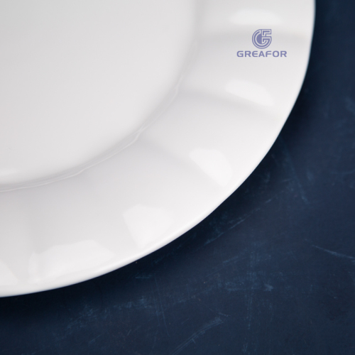 Platos de cerámica de porcelana para cena redondos de lujo con muestra gratuita OEM ODM de diseño de mármol de fábrica de China