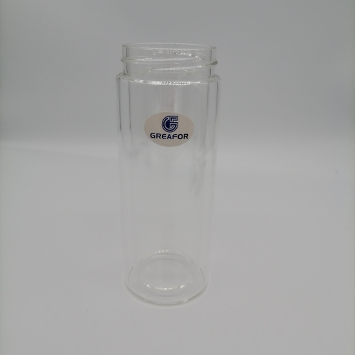 botella por separado infusor de té botella de agua potable de vidrio de borosilicato de doble pared