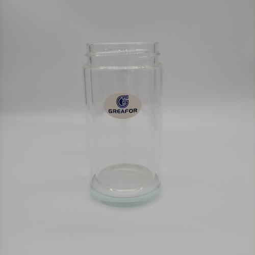 Botella de té y café de vidrio de borosilicato de doble pared ecológica