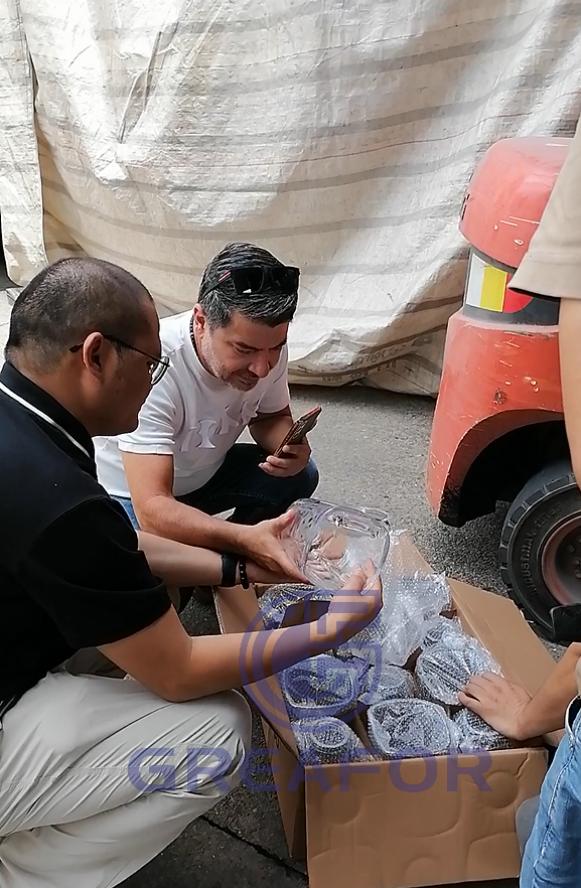 El proyecto del vaso de vidrio para licuadora OEM de Colombia se envi&oacute; con &eacute;xito.