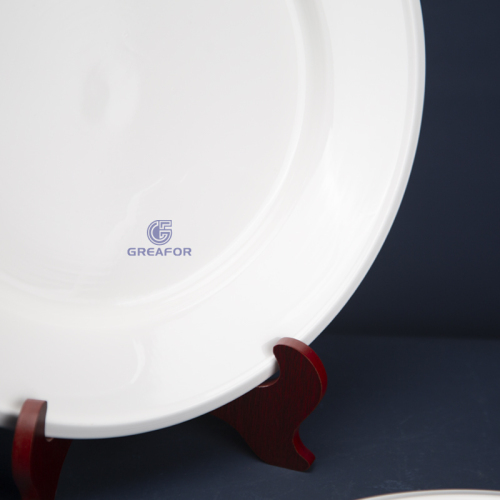 vajilla de restaurante al por mayor plato de cerámica vajilla blanca de cerámica