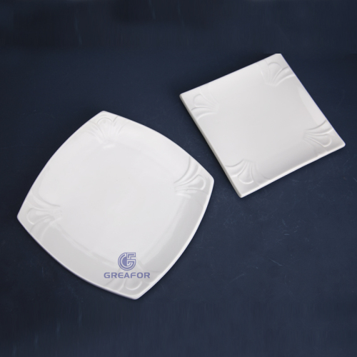 Plato de cena de porcelana para restaurante de hotel Platos de boda de cerámica Plato de cena de porcelana