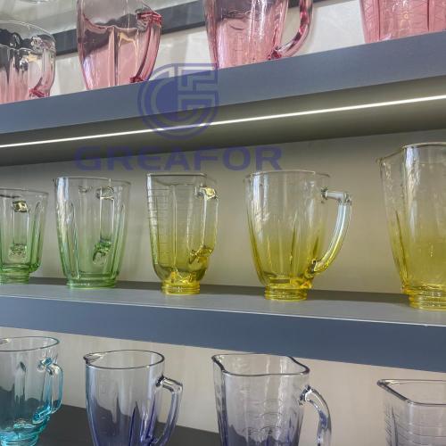 Serie de vasos de vidrio de colores para licuadora A86 | Pintados a mano y repuestos OEM para venta al por mayor