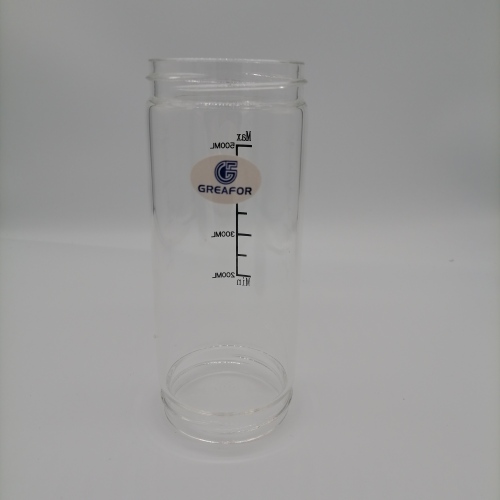 Botella de agua de vidrio de borosilicato de doble pared OEM 