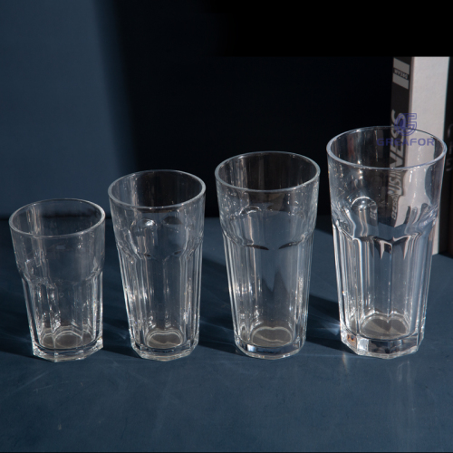 Venta caliente logotipo personalizado vaso de agua para restaurante de buena calidad