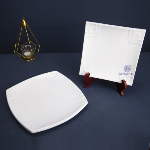 Plato de cena de porcelana para restaurante de hotel Platos de boda de cerámica Plato de cena de porcelana