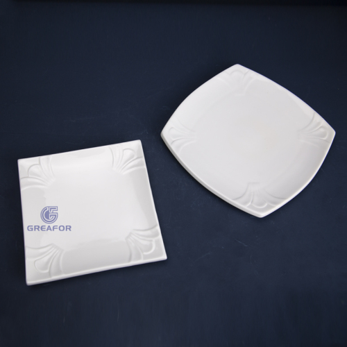 Plato de cena de porcelana para restaurante de hotel Platos de boda de cerámica Plato de cena de porcelana