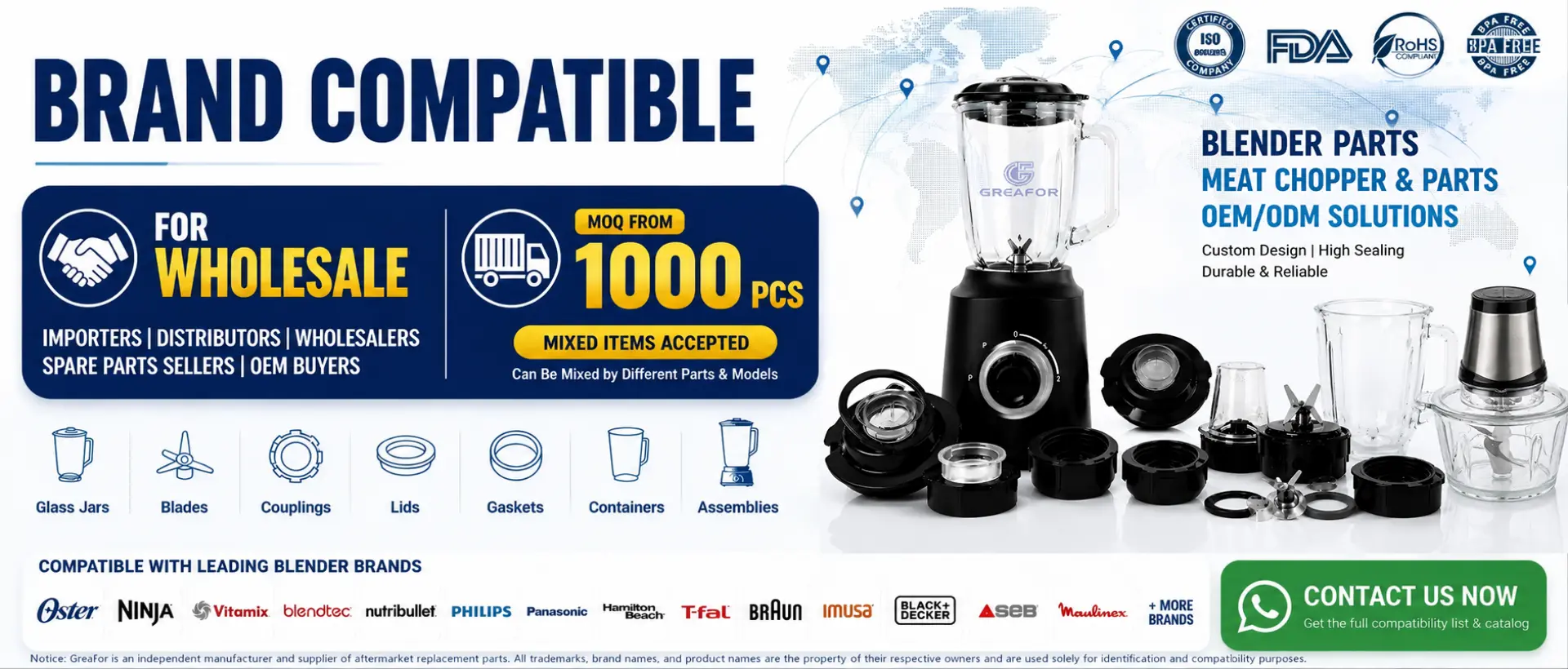 greaforblender cantidad m&iacute;nima de pedido: 1000
